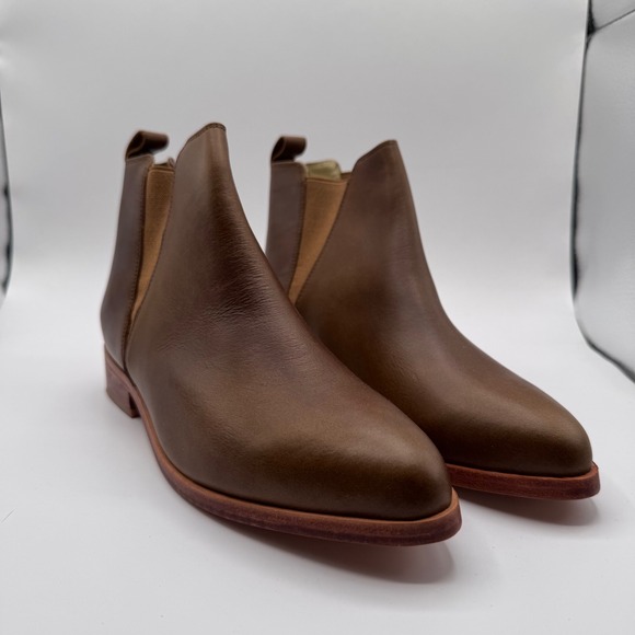 Nisolo Women's 8 Brown Leather Everyday Chelsea Boots Slip-On New Made in Peru‎